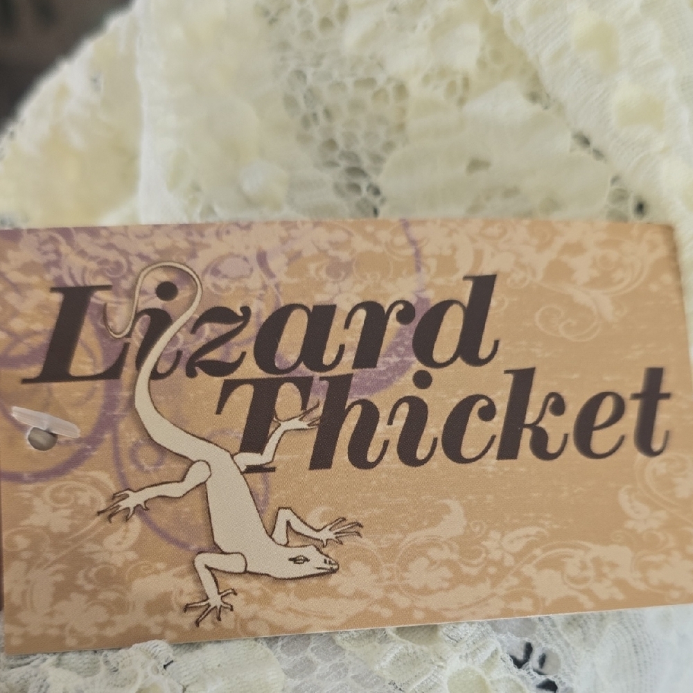 Lizard Thicket Cream Lace Ruffle Blouse - Picture 6 of 6
